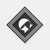 3フレームはっきりしたモノグラム |黒と白 スタンダードランチョンナプキン (角)