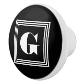 3フレームはっきりしたモノグラム |黒と白 セラミックノブ (右)