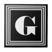 3フレームはっきりしたモノグラム |黒と白 タイル (正面)