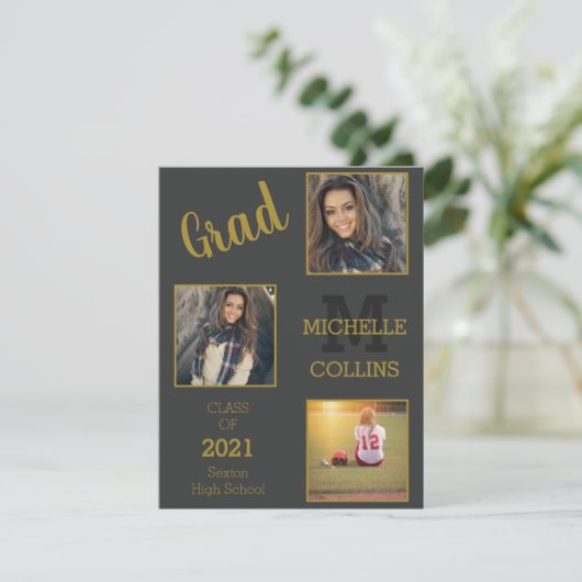 3フレームシンプル卒業 シーズンカード (スタンド正面)