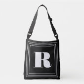 3フレームモノグラム |黒と白 クロスボディバッグ (正面)