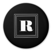 3フレームモノグラム |黒と白 セラミックノブ (正面)