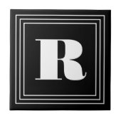 3フレームモノグラム |黒と白 タイル (正面)