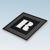 3フレームモノグラム |黒と白 タイル