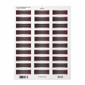 3ブラックストライプバラ金ゴールド |差出人住所 ラベル (フルシート)