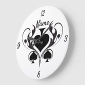 3ブラックスペードズトリバルサンダー_コーブ ラージ壁時計 (傾斜)