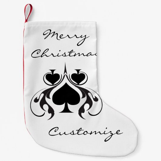 3ブラックスペードトライバルサンダー_コーブ スモールクリスマスストッキング (正面)