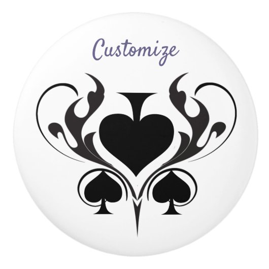 3ブラックスペードトライバルサンダー_コーブ セラミックノブ (正面)