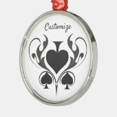 3ブラックスペードトライバルサンダー_コーブ メタルオーナメント (左)