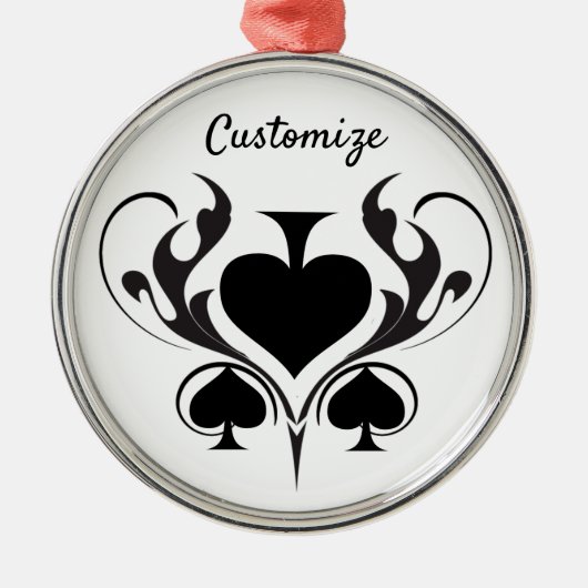 3ブラックスペードトライバルサンダー_コーブ メタルオーナメント (正面)