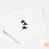 3ブラックトラック素朴ヴィンテージトラックデザイン スクエアシール