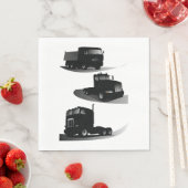 3ブラックトラック素朴ヴィンテージトラックデザイン スタンダードランチョンナプキン (インサイチュ)