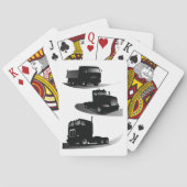 3ブラックトラック素朴ヴィンテージトラックデザイン トランプ (裏面)
