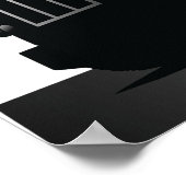 3ブラックトラック素朴ヴィンテージトラックデザイン ポスター (角)