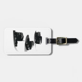 3ブラックトラック素朴ヴィンテージトラックデザイン ラゲッジタグ (正面横)