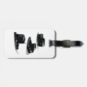 3ブラックトラック素朴ヴィンテージトラックデザイン ラゲッジタグ (裏面横)