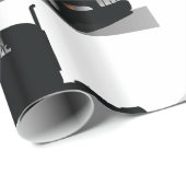 3ブラックトラック素朴ヴィンテージトラックデザイン ラッピングペーパー (ロールコーナー)