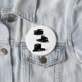 3ブラックトラック素朴ヴィンテージトラックデザイン 缶バッジ (インサイチュ)