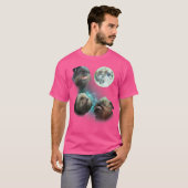 3ブリュッセルグリフォンHowl At Moon 3 Wolfs Wolves Tシャツ (正面フル)