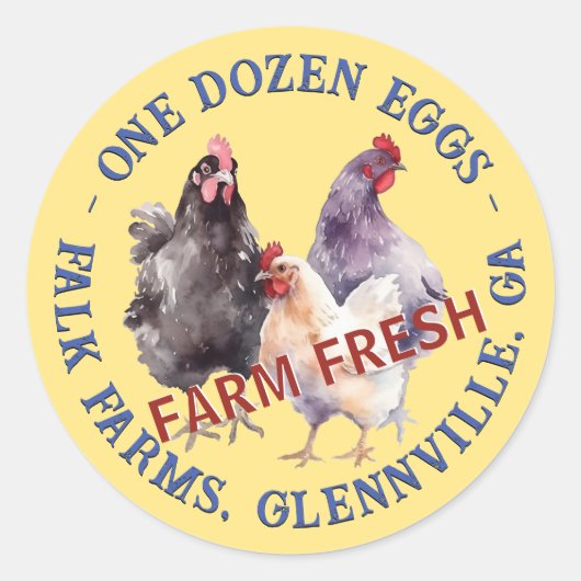 3ヘンズファースト卵製品ラベル ラウンドシール (正面)