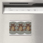 3ベアメタルドルハウス用のラグまたはタペストリー マグネット (インサイチュ (食洗機))