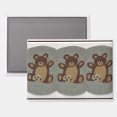 3ベアメタルドルハウス用のラグまたはタペストリー マグネット (正面/裏面)