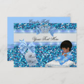 3ベビーシャワーボーイブループリンスバンニー 招待状 (正面/裏面)