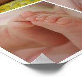 3ベビー写真モダンモンタージュ縦ぶら下がった壁 ポスター (角)