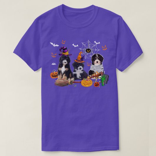 3ベルネドードルドッグスハローウィーンミイラ Tシャツ (デザイン正面)