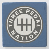 3ペダル民族石コースター ストーンコースター (正面)