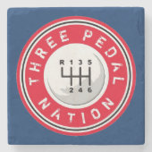 3ペダル民族石コースター ストーンコースター (正面)