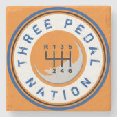 3ペダル民族石コースター ストーンコースター (正面)