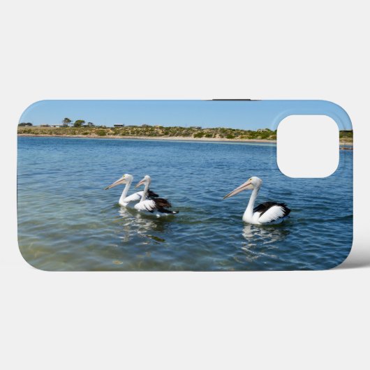 3ペリカン水泳、iPhone 13ケース Case-Mate iPhoneケース (裏面 (横))