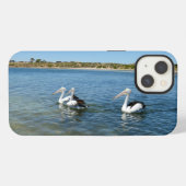3ペリカン水泳、iPhone 13ケース iPhoneケース (裏面横)