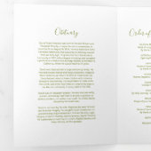 3ページの葬儀式次第 | 追悼プログラム 三つ折り招待状 (内部最初)