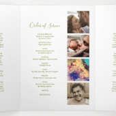 3ページの葬儀式次第 | 追悼プログラム 三つ折り招待状 (内部中)