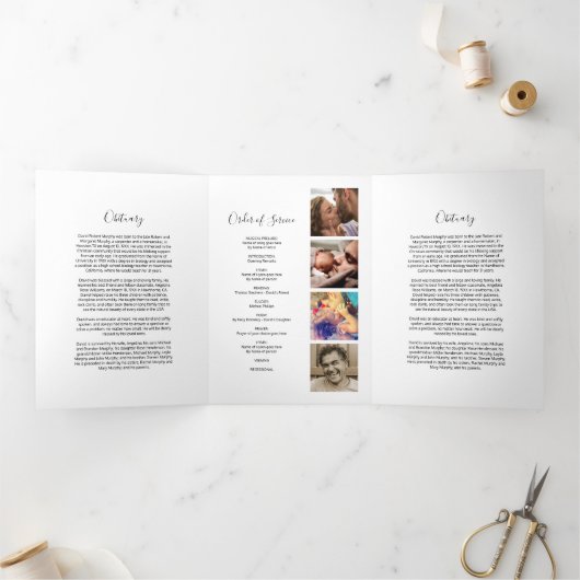 3ページ葬祭命令 |メモリアルプログラム 三つ折り招待状 (内部)