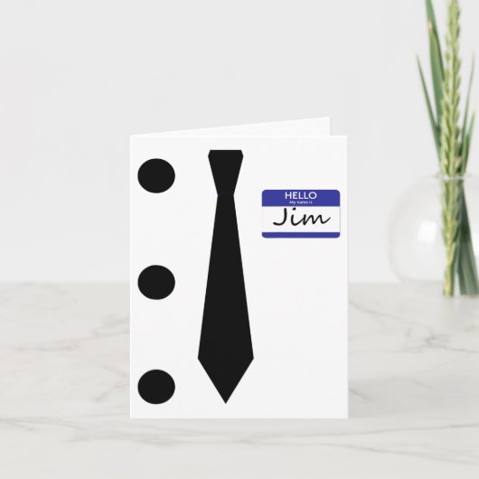 3ホールパンチジム衣装簡単ハロウィーンTシャツ カード (正面)