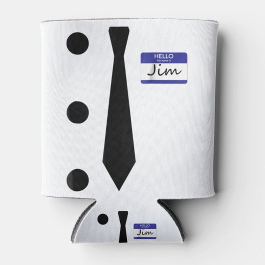 3ホールパンチジム衣装簡単ハロウィーンTシャツ.pn 缶クーラー (正面)