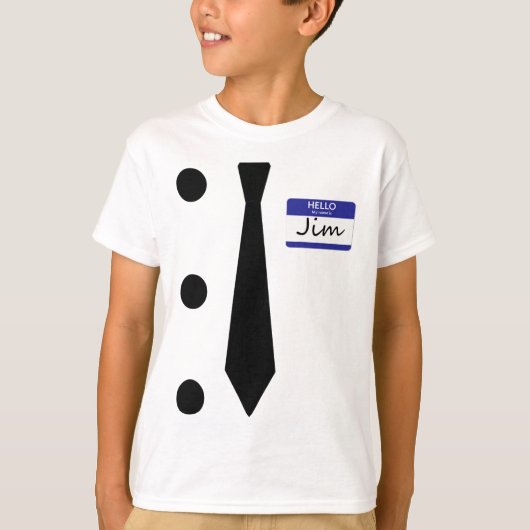 3ホールパンチジム衣装簡単ハロウィーンTシャツ Tシャツ (正面)