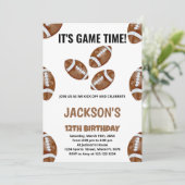 3ボールサッカー誕生日招待状 招待状 (スタンド正面)