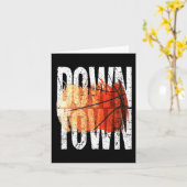 3ポイントショットバスケットボールグラフィック – ダウンタウン カード (黄色い花)