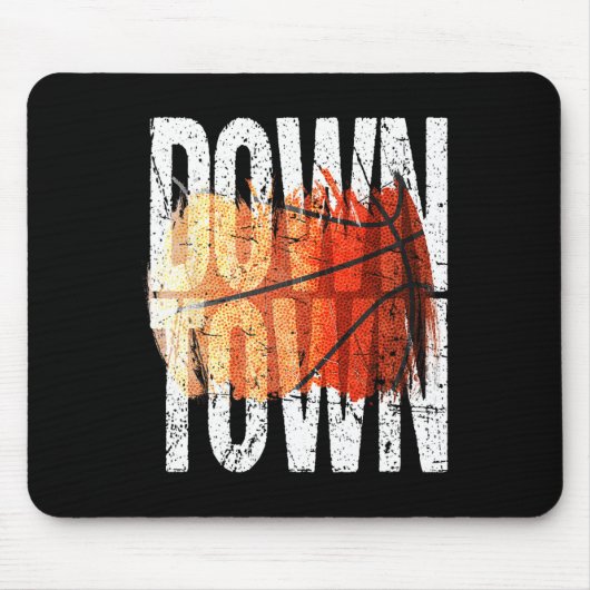 3ポイントショットバスケットボールグラフィック – ダウンタウン マウスパッド (正面)