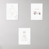 3ポスターのピンクガールズゴルフ名前をカスタムするセット (正面)