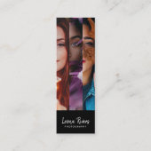 3ポートレートQRコードフォトグラファーBusiness Card スキニー名刺 (正面)