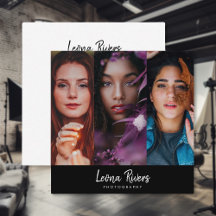 3ポートレートQRコードフォトグラファーBusiness Card