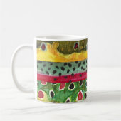 3マスのスキンフライフィッシングアングラー コーヒーマグカップ (左)