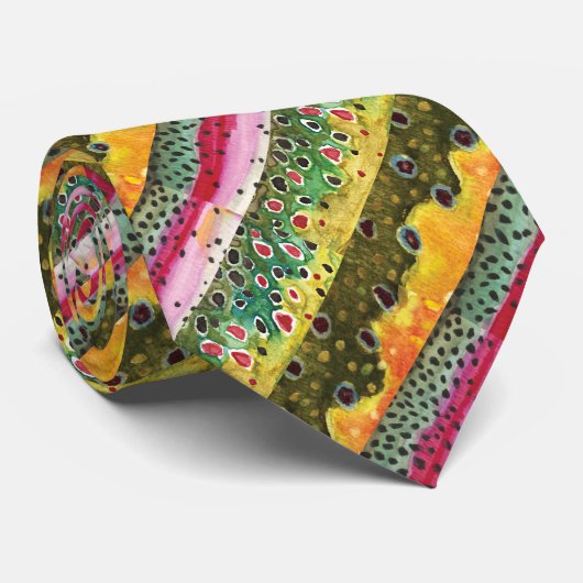 3マスのスキンBrookレインボーブラウンネックタイ ネクタイ (ロール)