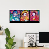 3マスク/ヴェネツィアカーニバル顔 ポスター (ホームオフィス)