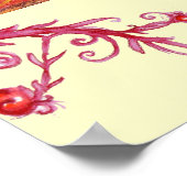 3マスク/ヴェネツィアカーニバル顔 ポスター (角)